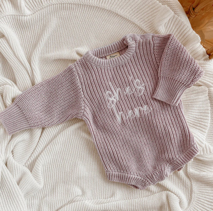 She's Here Romper - Lilac - IN STOCK