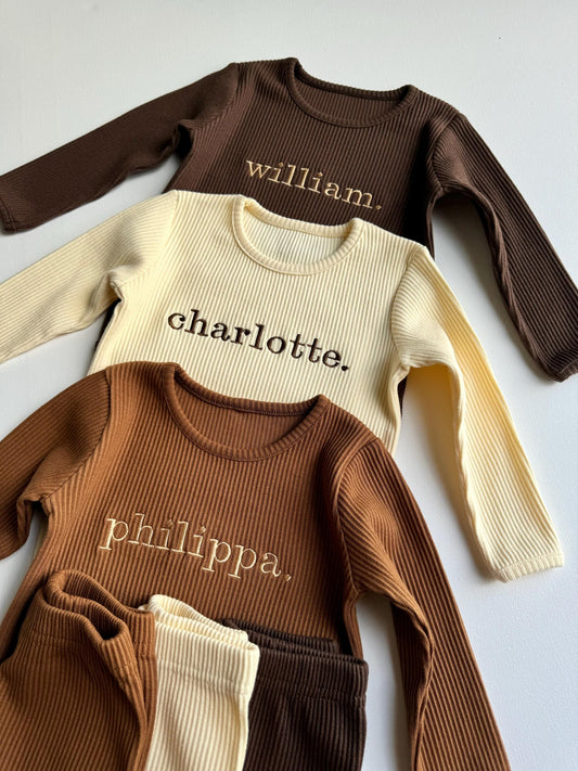 Ribbed Loungeset- WORDING ONLY